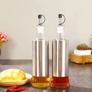 500 ml stainless steel oil dispenser with automatic flip lid – leak‑proof and sleek for Kenyan kitchens